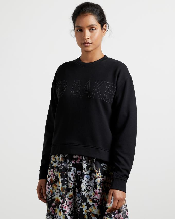 Sweatshirt Ted Baker Logo Noir Femme | WAN-25658270